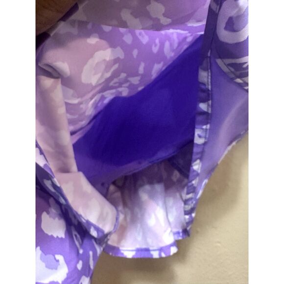 All In Motion Women’s‎ 3” Running Shorts Large Purple Leopard Zip Pocket NWT - Picture 4 of 12